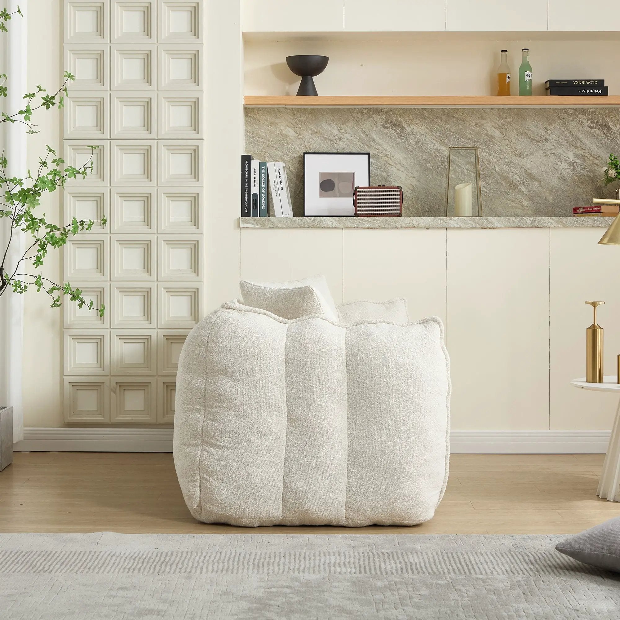 Cozy Beanbag Chair With High Resilience Foam Core For 2 by HouseOfZazla