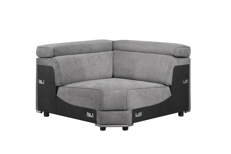 Alwin - Modular Wedge - Dark Gray Fabric by Unique Piece Furniture