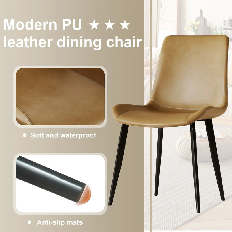 Modern Dining Chair With Carbon Steel Legs by Unique Piece Furniture