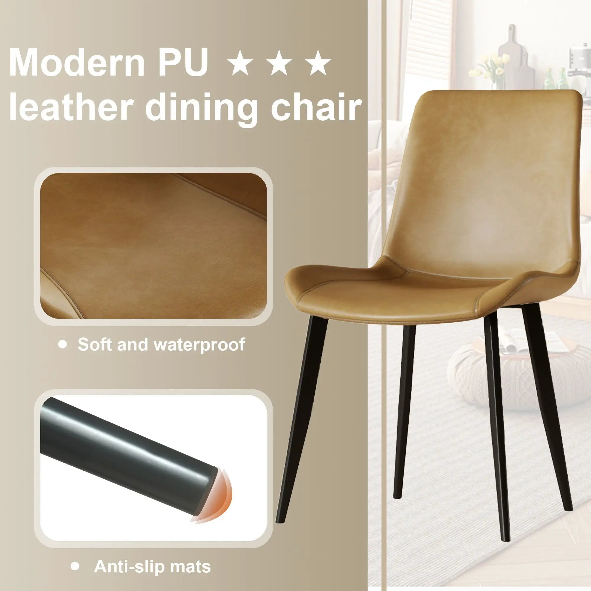 Modern Dining Chair With Carbon Steel Legs by HouseOfZazla