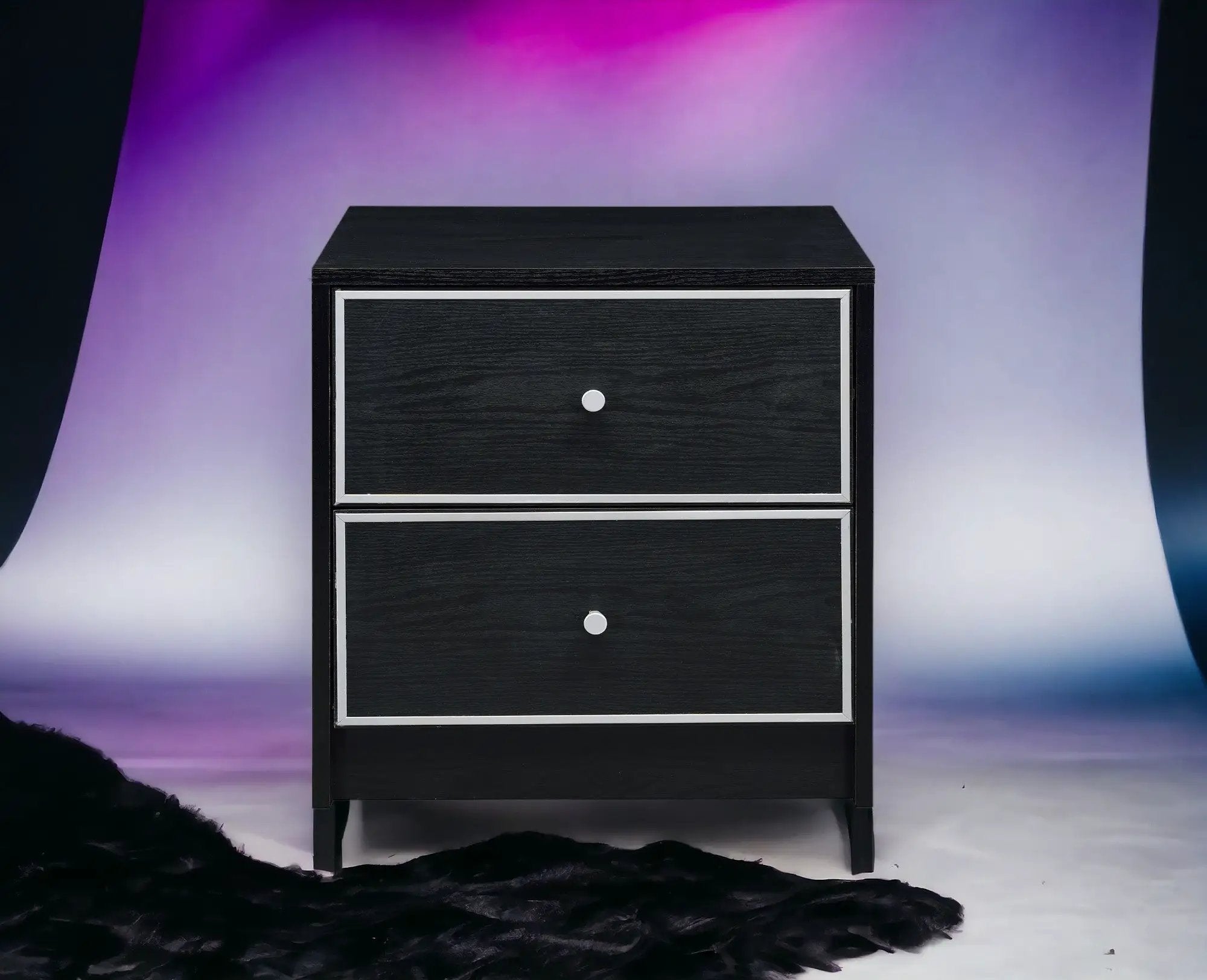 Modern Black Nightstand Table by HouseOfZazla