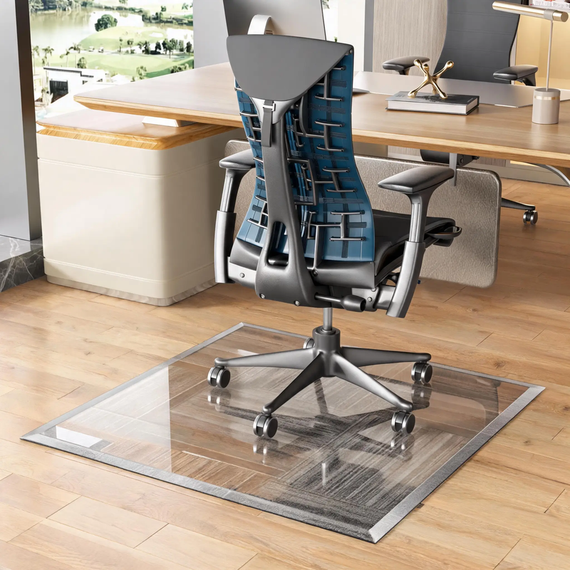 Tempered Glass Beveled Edge Chair Mat by HouseOfZazla
