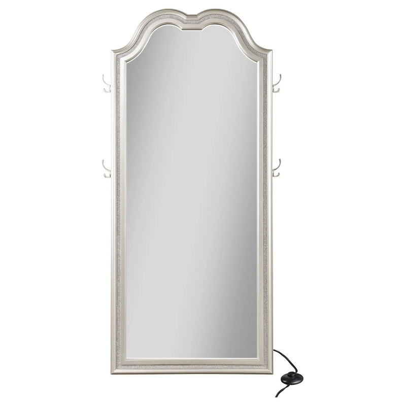 Evangeline Full Length LED Light Floor Mirror Silver Oak by Unique Piece Furniture