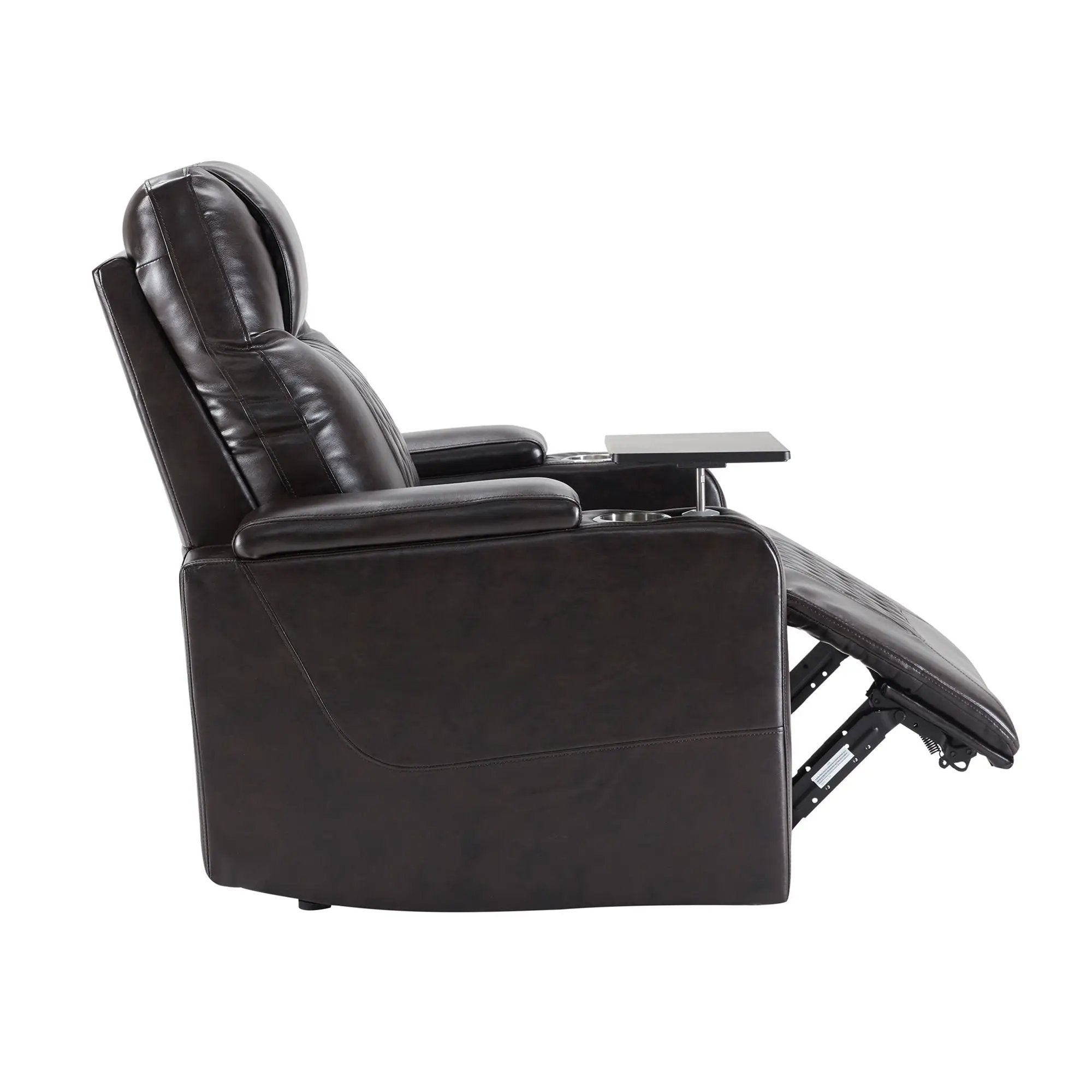 Power Motion Recliner With USB Charging Port And Hidden Arm Storage 2 Convenient Cup Holders Design And 360 Degree Swivel Tray Table by HouseOfZazla