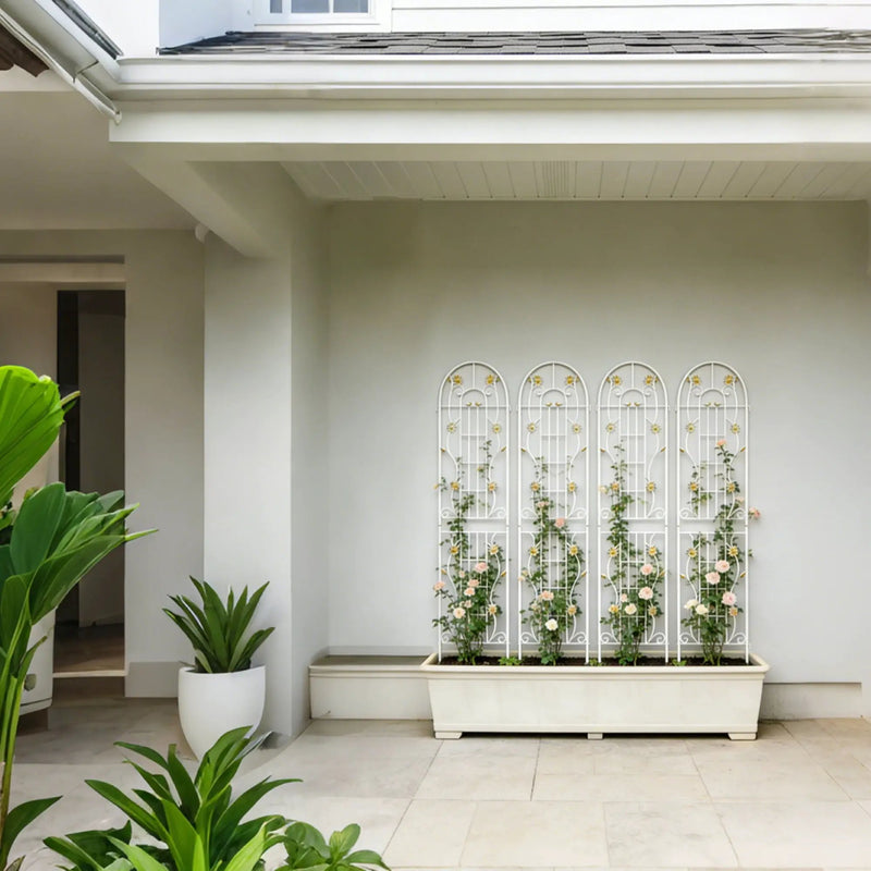 Metal Garden Trellis Rustproof Trellis For Climbing Plant Outdoor Flower Support by HouseOfZazla