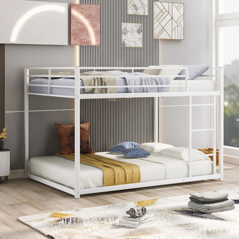 Metal Bunk Bed, Low Bunk Bed With Ladder by Unique Piece Furniture