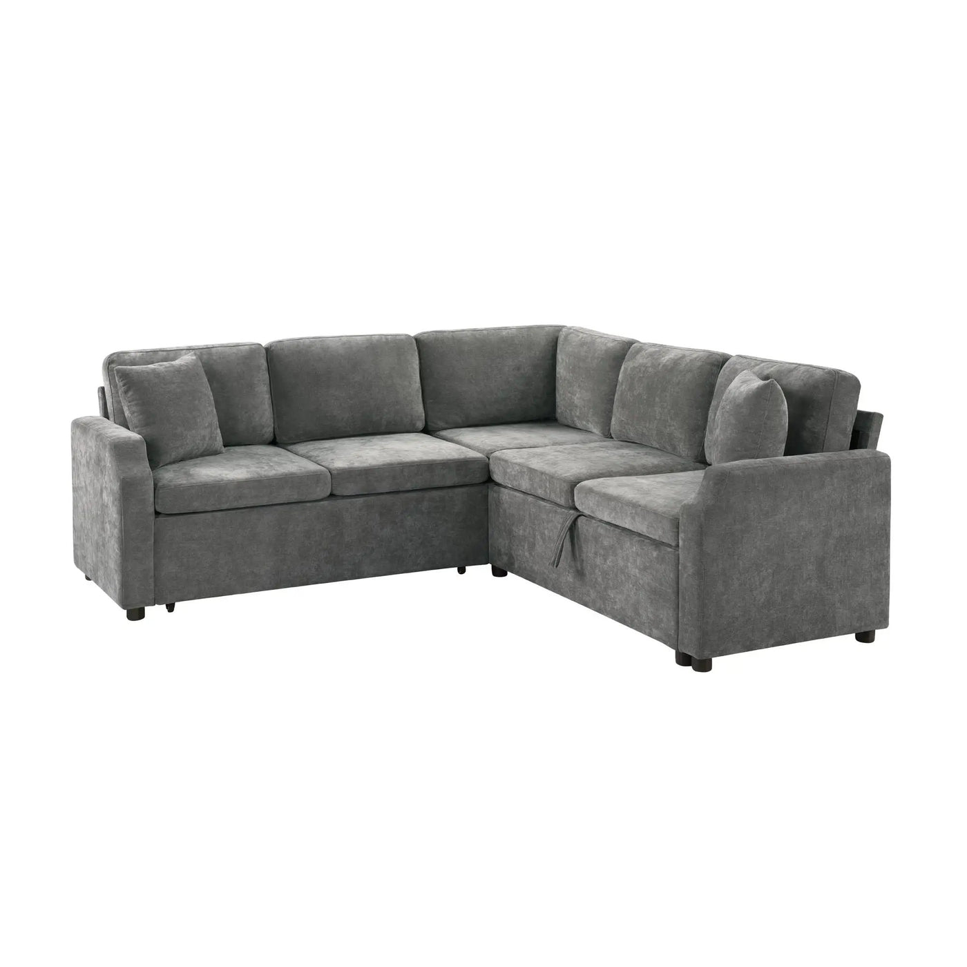 Modern L Shaped Sectional Sofa Bed With Hidden Storage Upholstery by Unique Piece Furniture