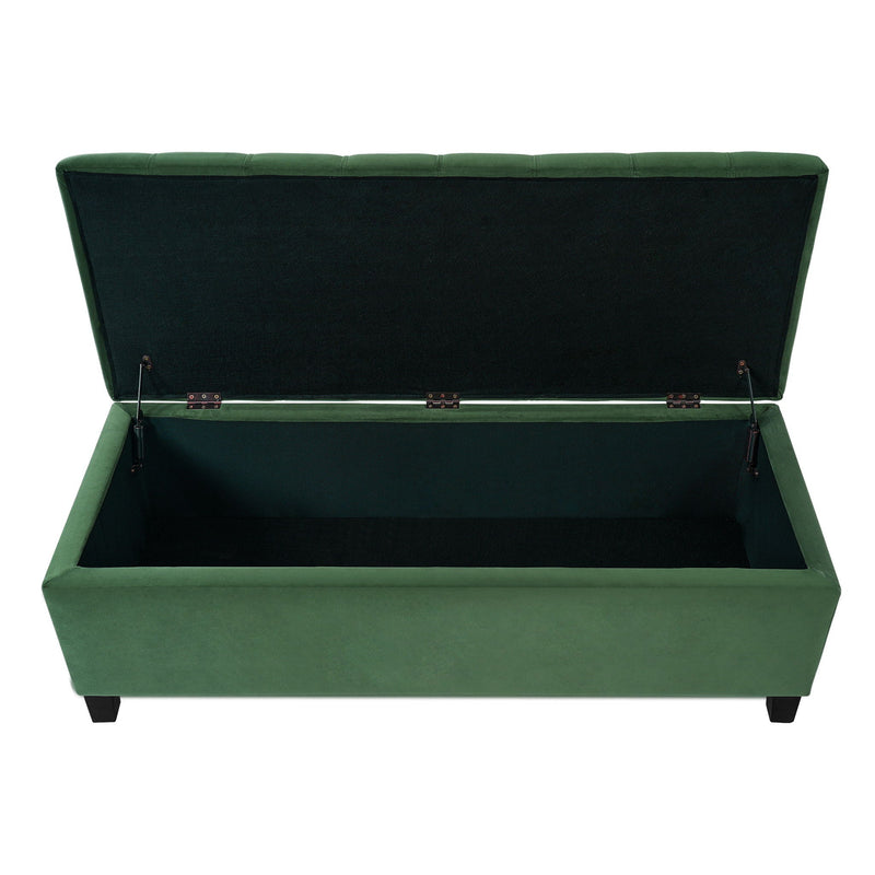 Upholstered Storage Ottoman Bench, Foot Rest For Bedroom by HouseOfZazla