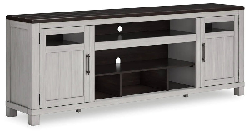 Darborn - XL TV Stand W/Fireplace Option - Gray / Brown by Unique Piece Furniture