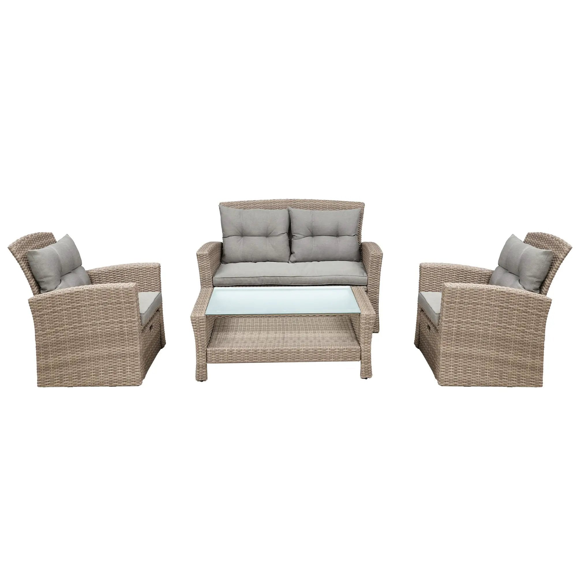 Set Of 4 Piece Outdoor Patio Furniture by BLAKHOM