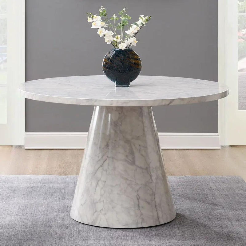 Kacey - Round Dining Table - Engineered Stone by Unique Piece Furniture