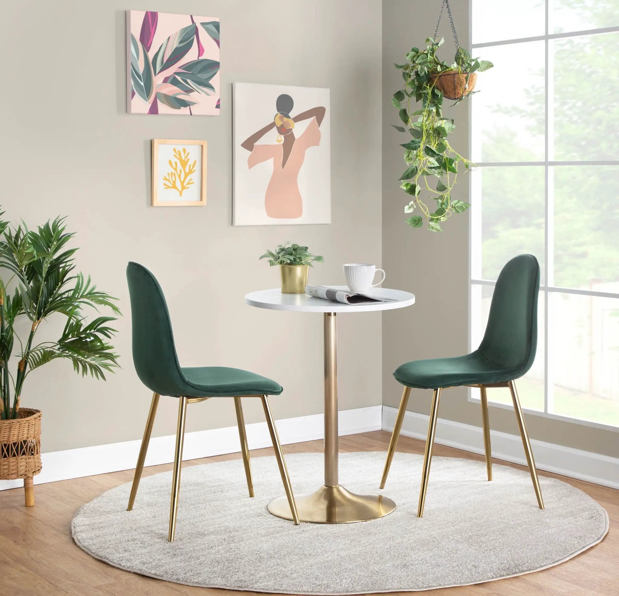 Pebble - Contemporary & Glam Adjustable Dining / Bar Table by Unique Piece Furniture