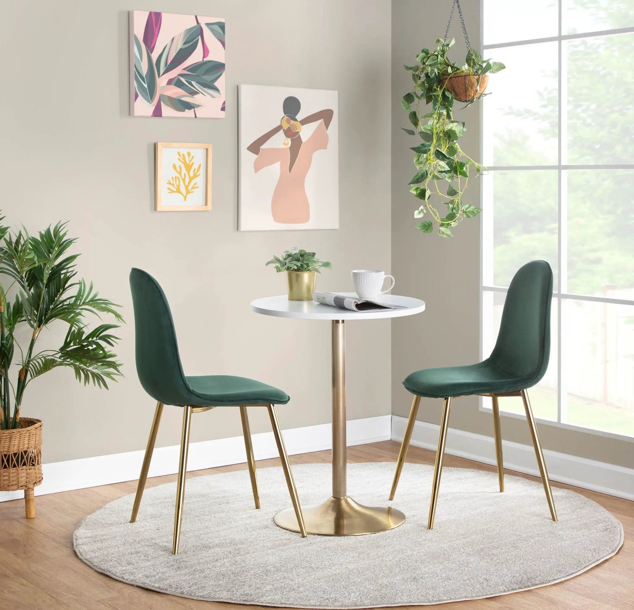Pebble - Contemporary & Glam Adjustable Dining / Bar Table by HouseOfZazla