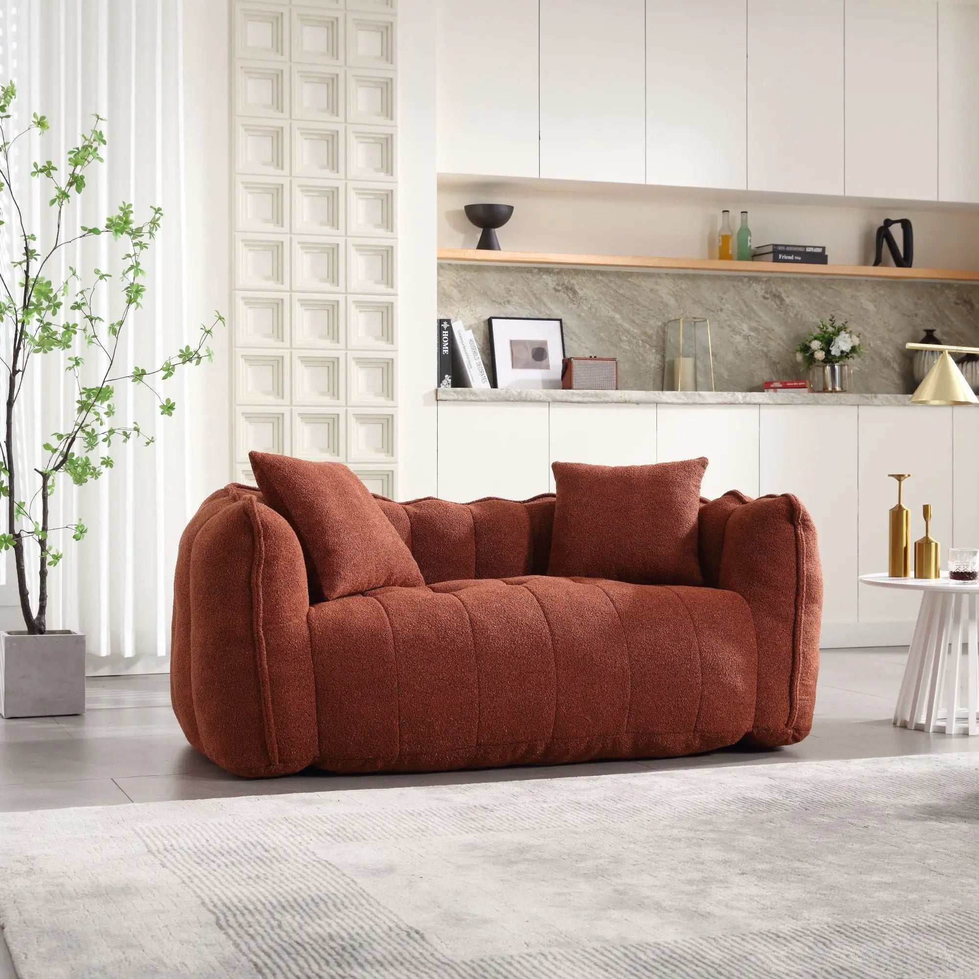 Cozy Beanbag Chair With High Resilience Foam Core For 2 by HouseOfZazla