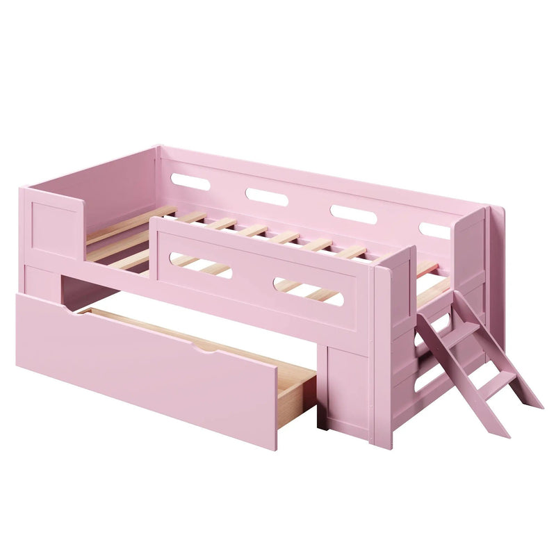 Platform Bed With Guardrail And Drawer by HouseOfZazla