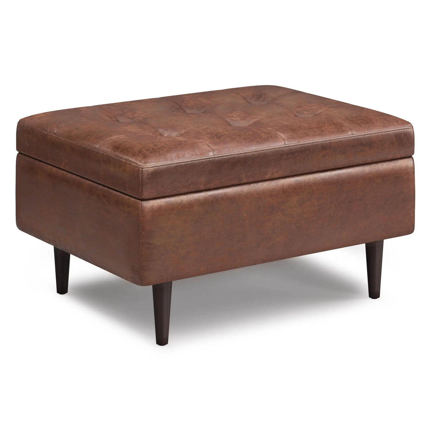 Shay - Large Square Coffee Table Storage Ottoman Mid-Century Style by Unique Piece Furniture
