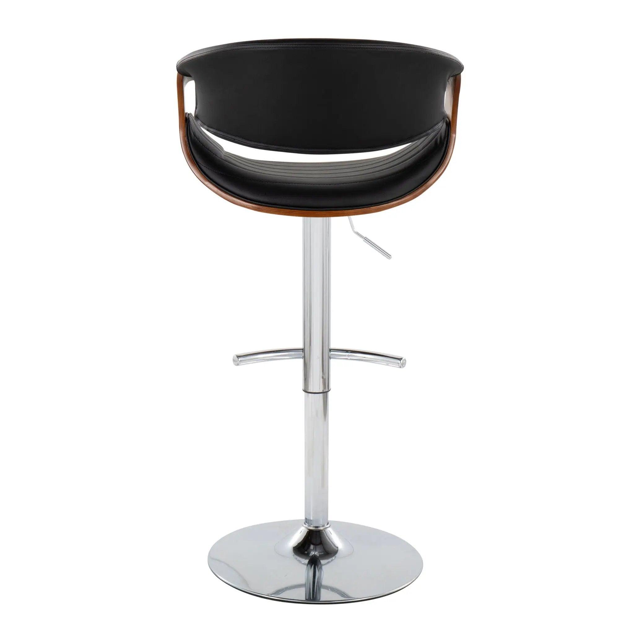 Symphony - Mid Century Modern Adjustable Barstool & Swivel With Rounded T Footrest (Set of 2) by Unique Piece Furniture