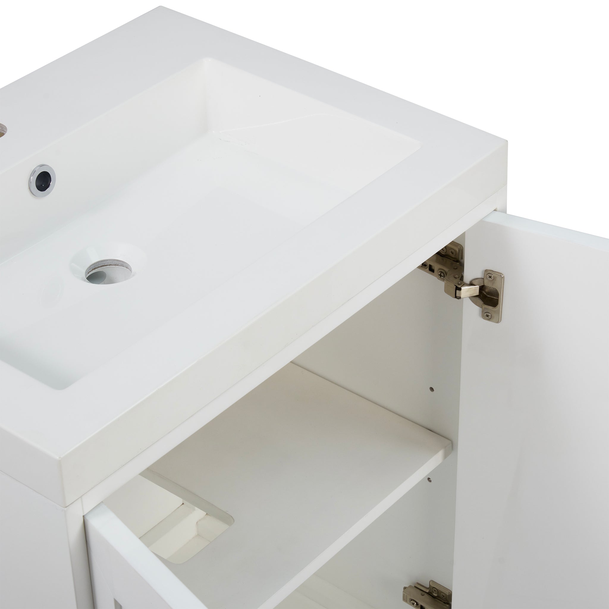 James Martin Chianti 24" Floating Single Bathroom Vanity, Glossy White, view 12