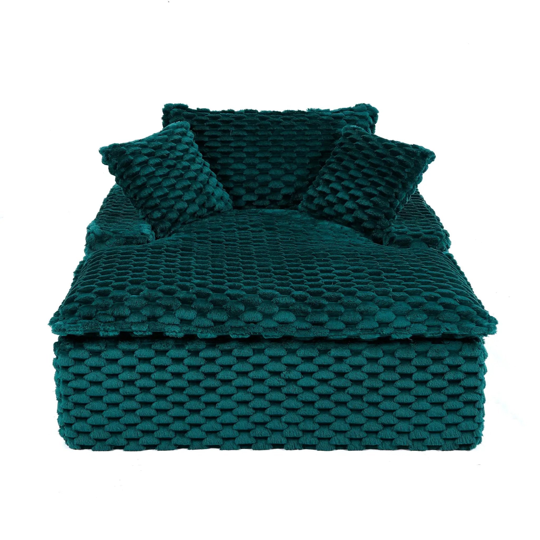 Comfort Bearing Sofa With 2 Pillows And 1 Backrest - Green by HouseOfZazla
