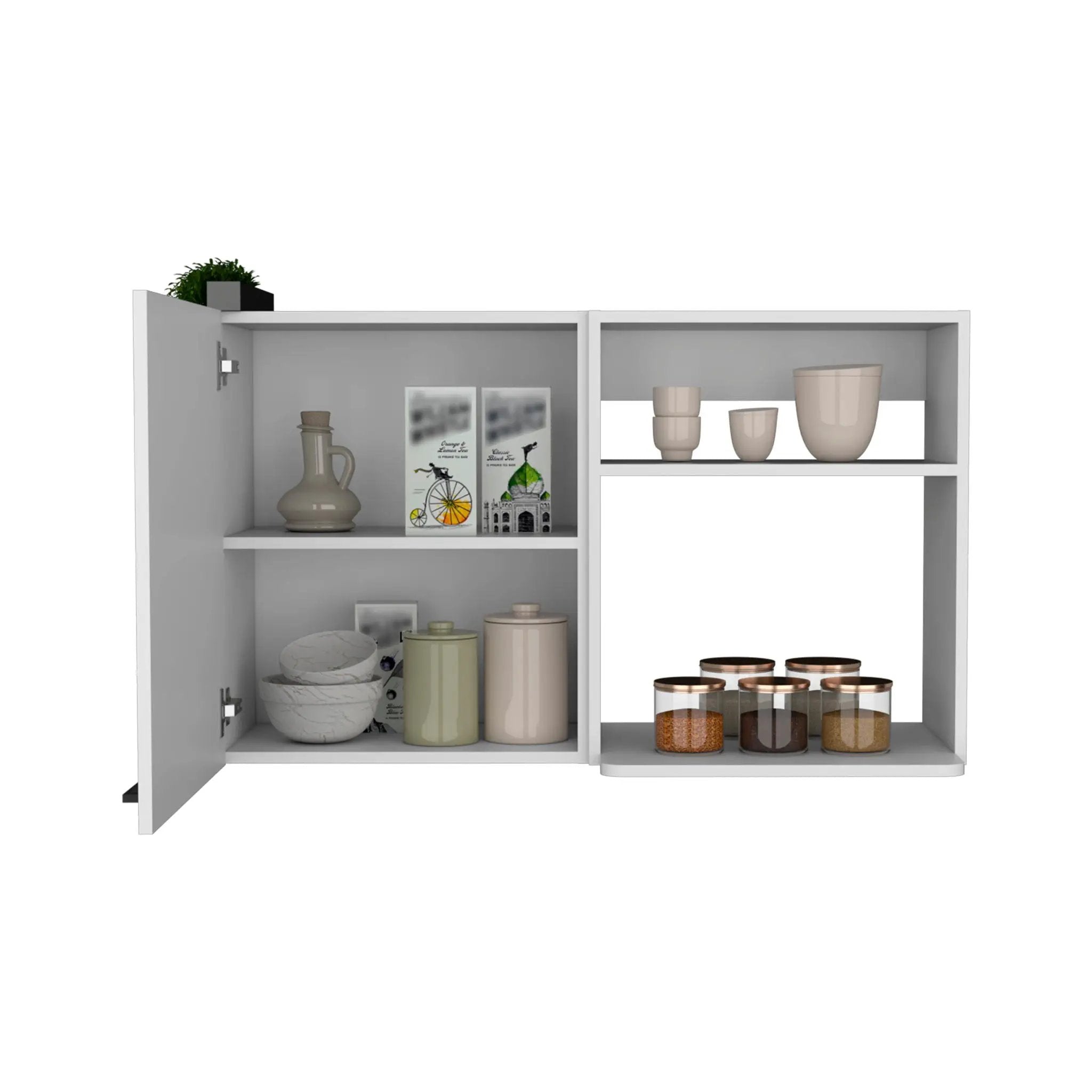 Burwood - Kitchen Wall Cabinet With 2 Doors And Shelves - White by Unique Piece Furniture
