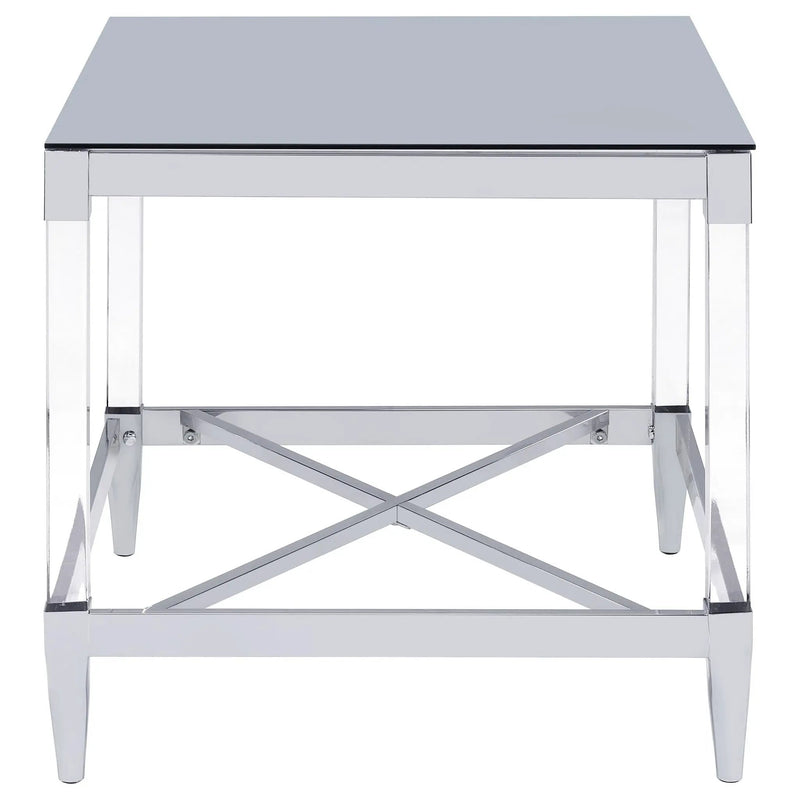 Lindley 2-piece Square Coffee and End Table Set Chrome by Unique Piece Furniture