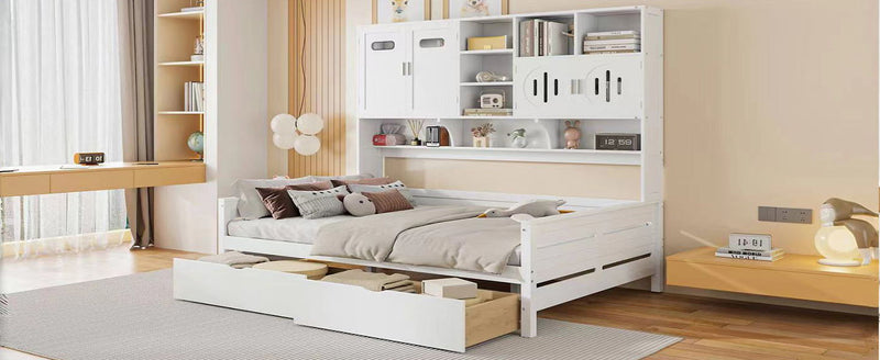 Daybed With All-In-One Cabinet And Shelf by HouseOfZazla