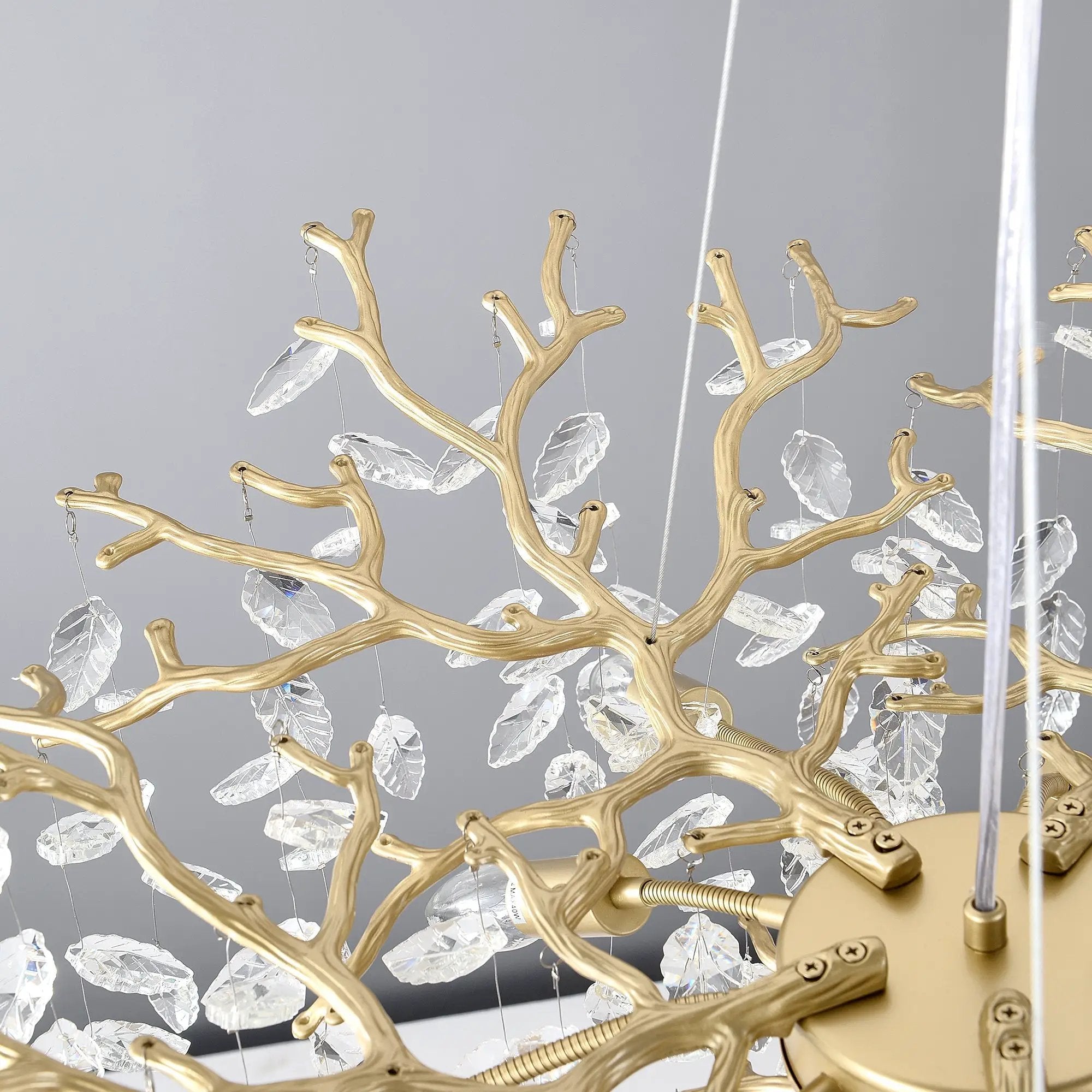 8-Light Crystal Gold Chandelier for Dining Room and Kitchen Island by HouseOfZazla
