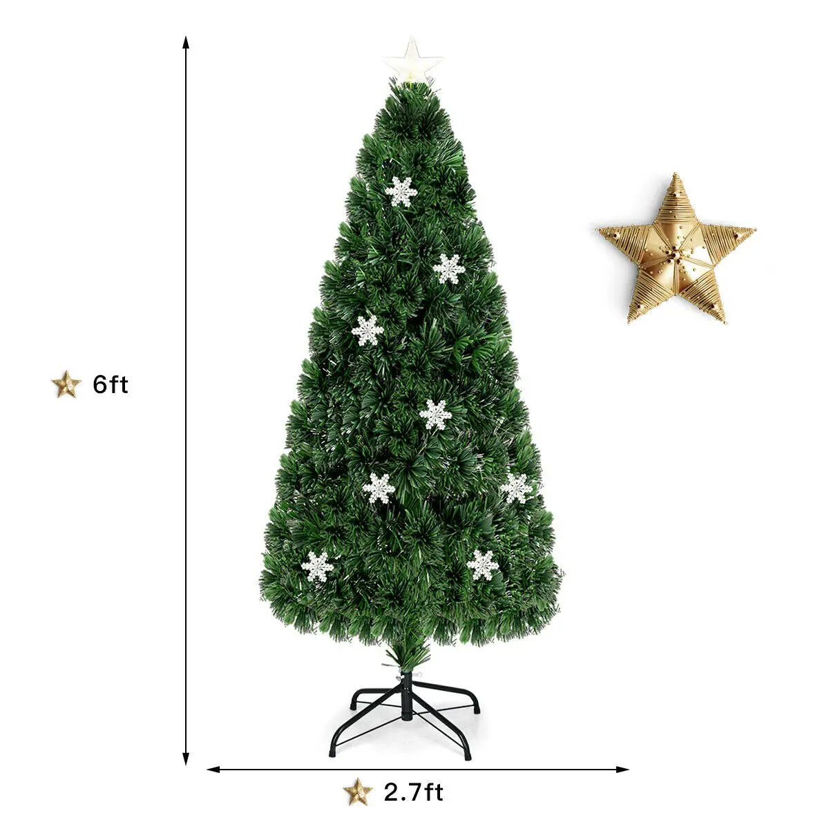 LED Optic Artificial Christmas Tree with Snowflakes, photo 5 of 11