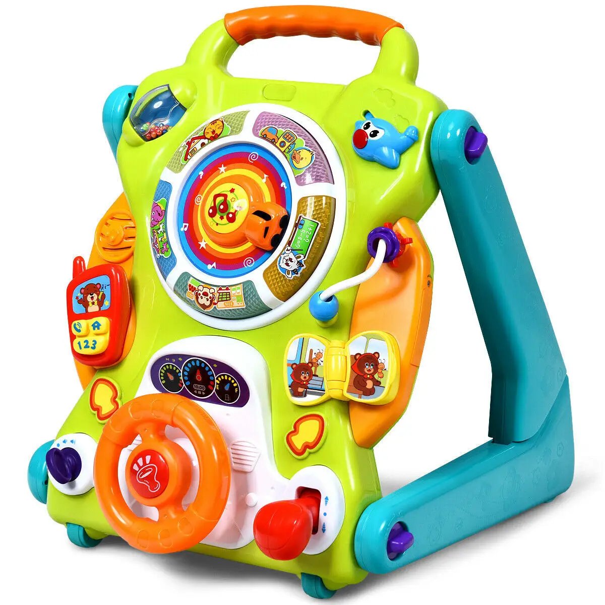 3-in-1 Kids Activity Sit-to-Stand Musical Learning Walker by DirectDeals
