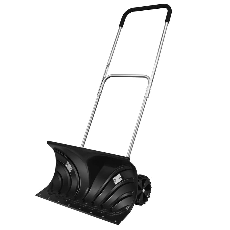 Rolling Snow Pusher Shovel with Adjustable Handle by DirectDeals