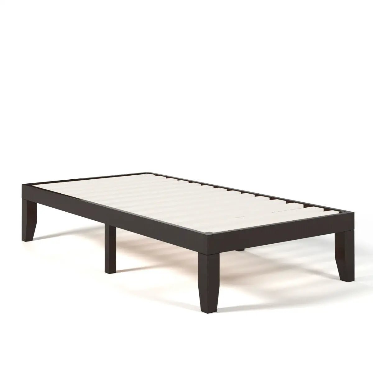Twin Size 14 Inch Wooden Slats Bed Mattress Frame, photo 3 of 10