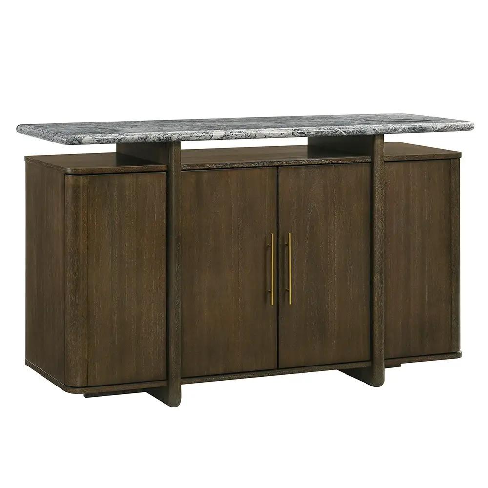 Dillon - Server With Marble Top - Natural / Walnut by Unique Piece Furniture