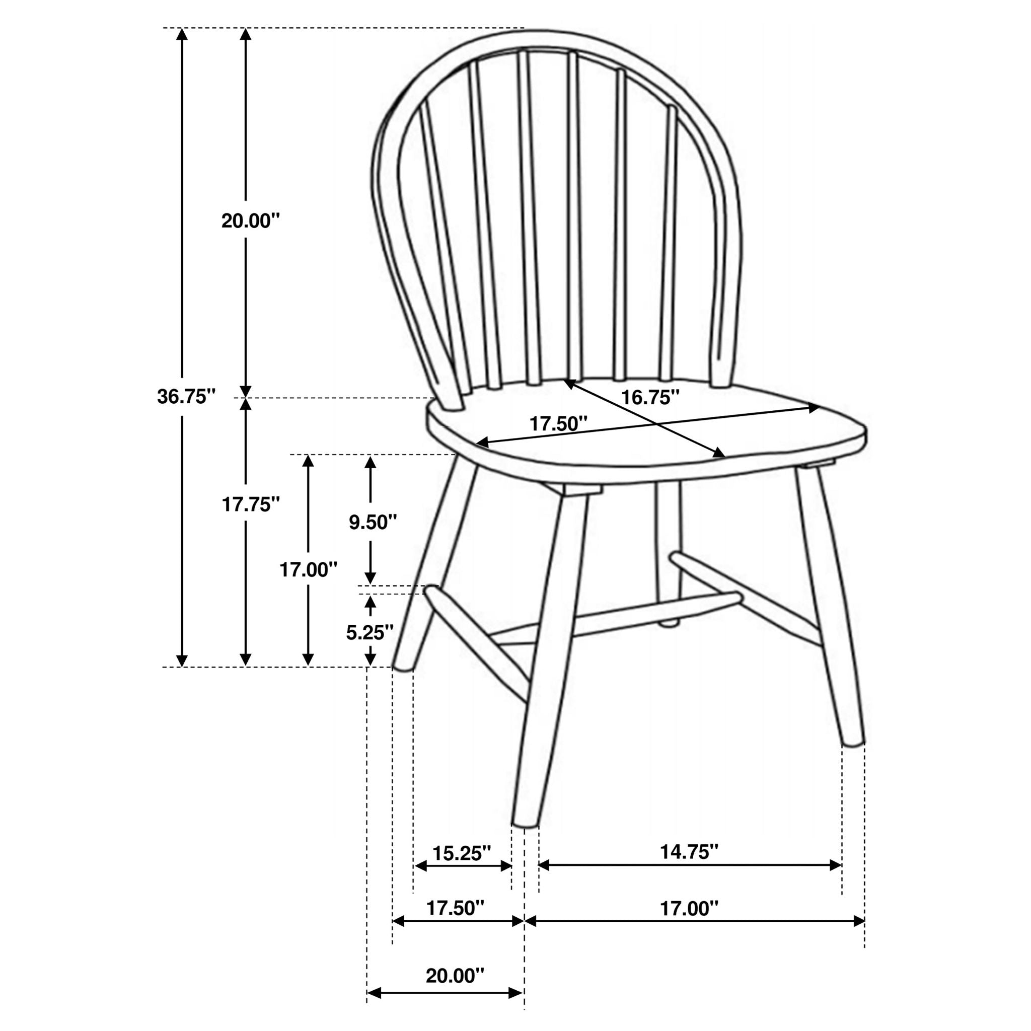 Spindle - Back Side Chairs (Set of 4) - Natural by HouseOfZazla