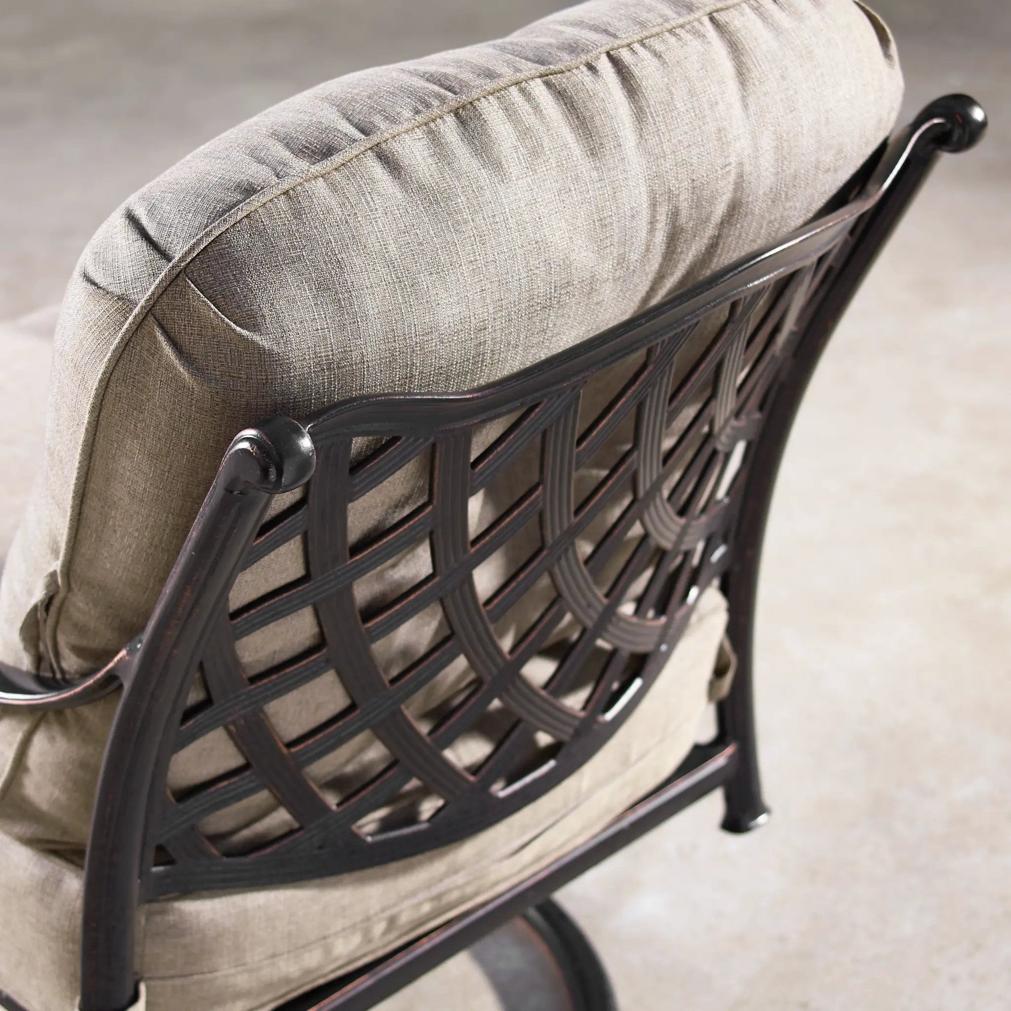 Aluminum 42-in Square Patio Fire Table Set with Swivel Rocking Chairs by Sharicks