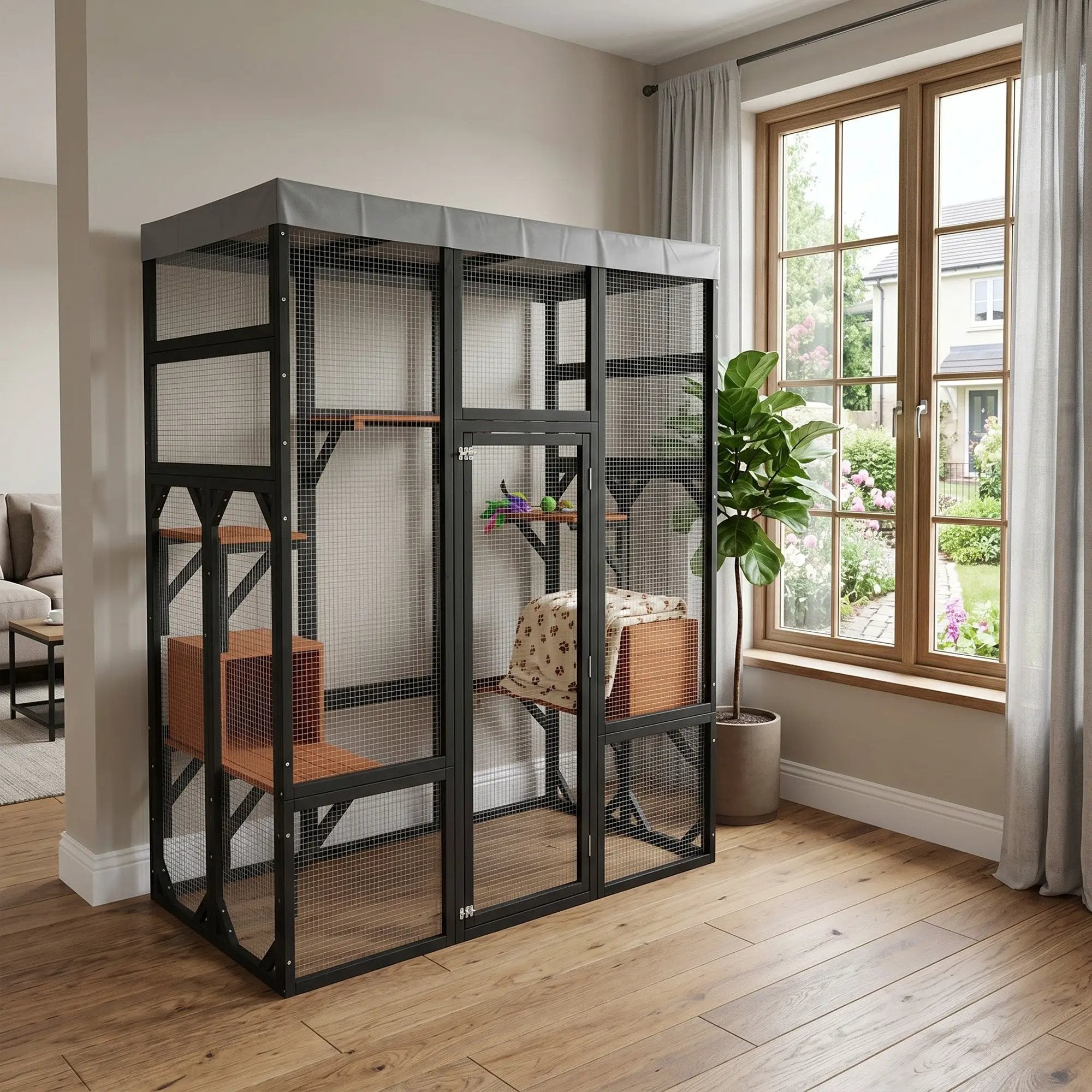 62.6" Solid Wood Pet Enclosure by HouseOfZazla