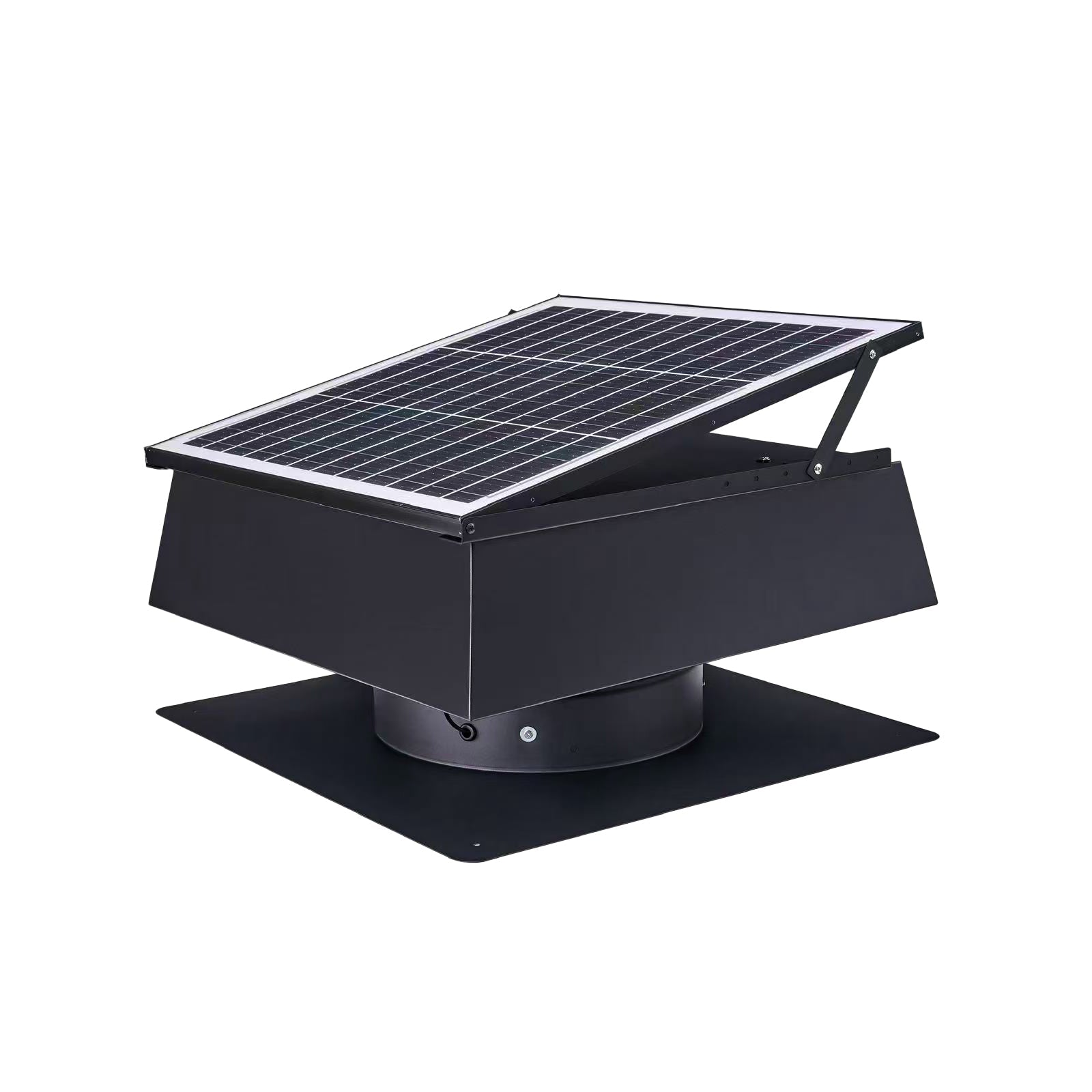 12 Inch Trapezoidal Adjustable Solar Roof Vent Fan by HouseOfZazla