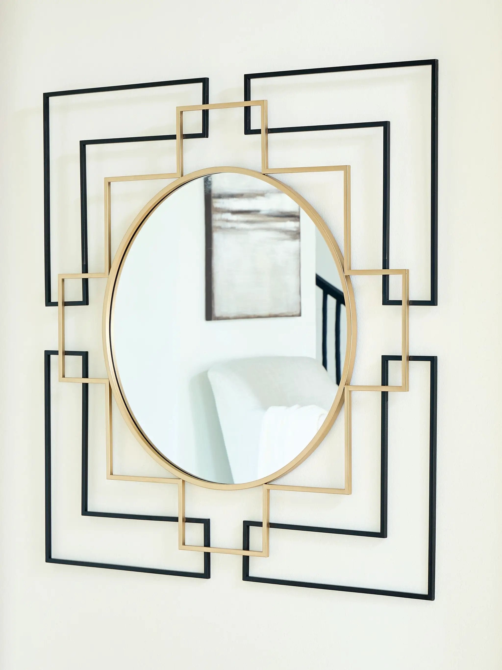 Oceanal - Accent Mirror - Black / Gold Finish by Unique Piece Furniture