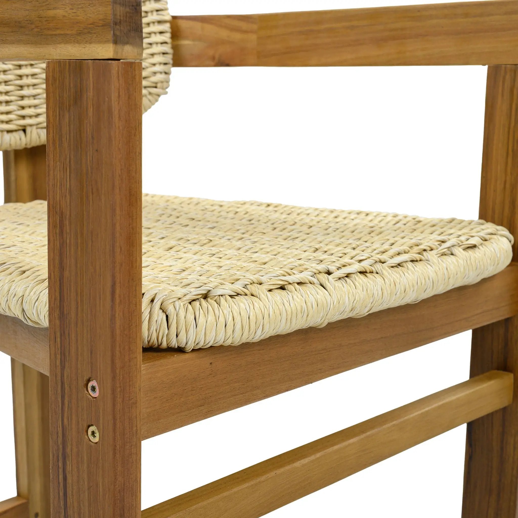 Outdoor Accent Armchairs For Patio (Set of 2) - Natural / Teak by HouseOfZazla