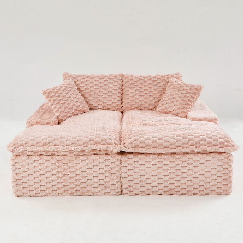 Double Chaise Lounge With Full Compressed Sponge by HouseOfZazla