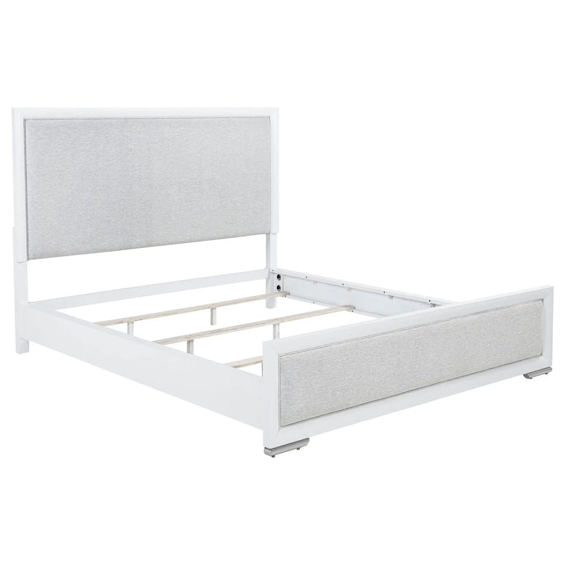 Gracemont 57-inch California King Panel Bed Grey and White by Unique Piece Furniture