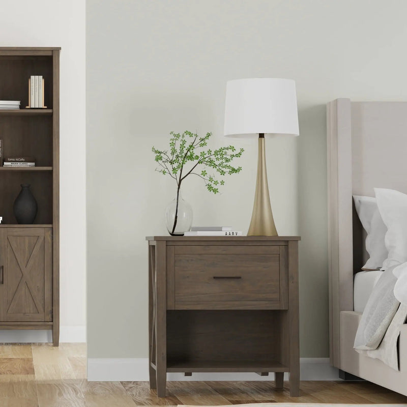 Ela - Bedside Table - Smoky Brown by HouseOfZazla
