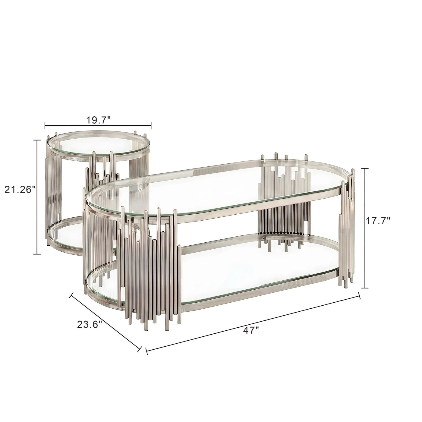 Modern Luxury Coffee Table and Side Table Set by HouseOfZazla