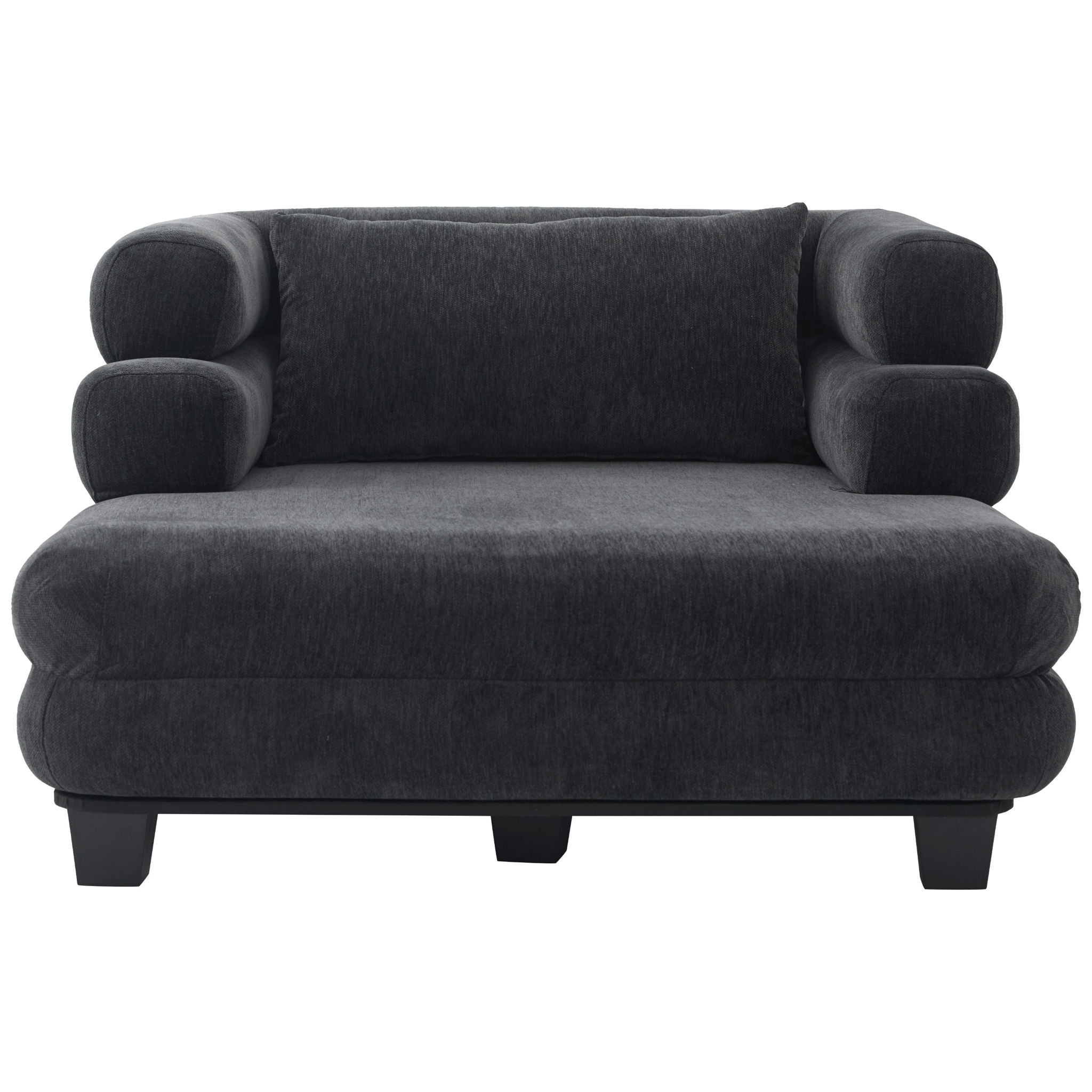 Oversized Chaise Lounge Sofa Bed with Deep Seat and Layered Armrests by HouseOfZazla