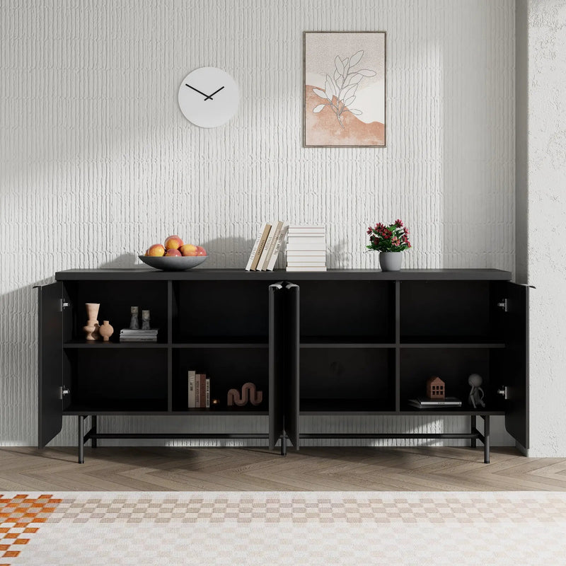 Modern Scandinavian Alcove Door Kitchen Storage Sideboard Buffet Cabinet Console by HouseOfZazla