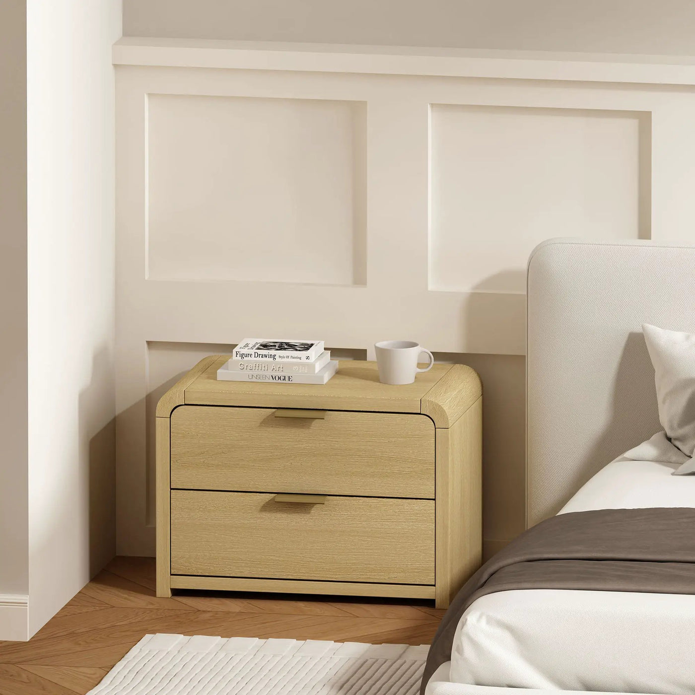 Grace - Nightstand With Modern Minimalist Design by HouseOfZazla