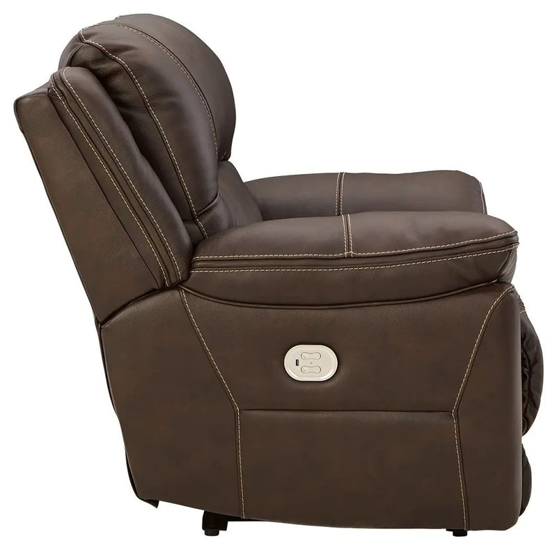 Dunleith - Zero Wall Recliner w/PWR HDRST - Chocolate by Unique Piece Furniture