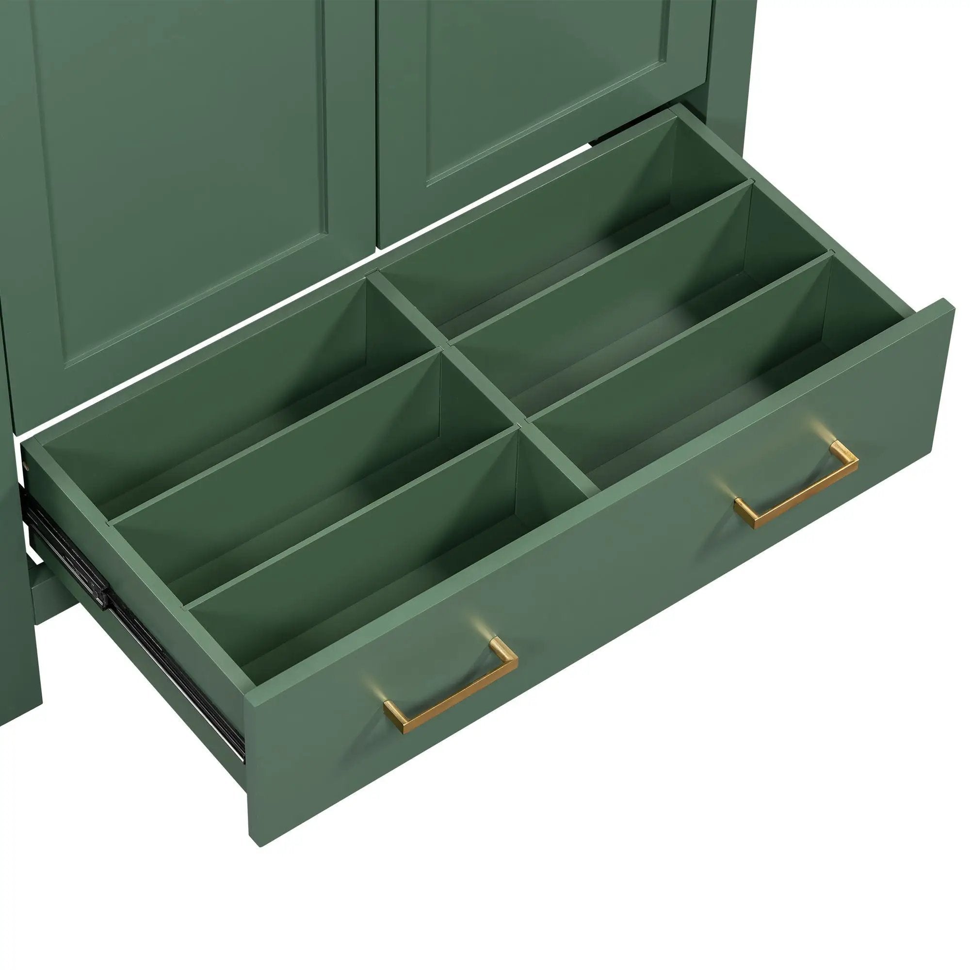 Bathroom Vanity With Single Sink, Combo Cabinet Undermount Sink, Bathroom Storage Cabinet With 2 Doors And A Drawer, Soft Closing, Multifunctional Storage, Solid Wood Frame by HouseOfZazla