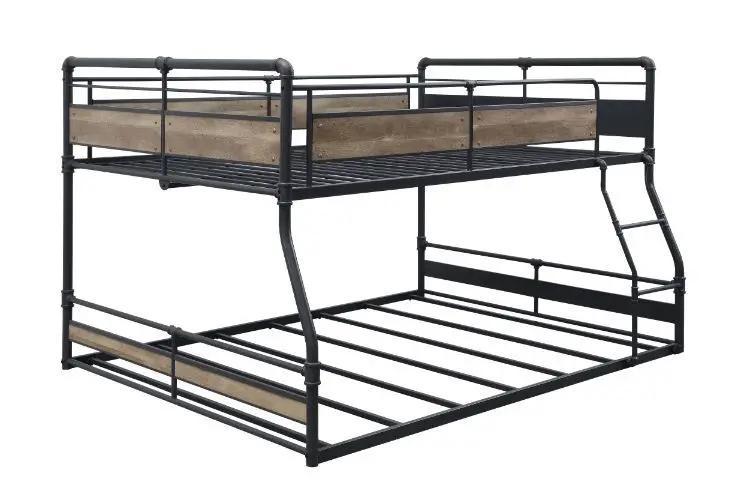 Cordelia - Full/Queen Bunk Bed - Antique Oak, Sandy Black & Dark Bronze Hand-Brushed by Unique Piece Furniture