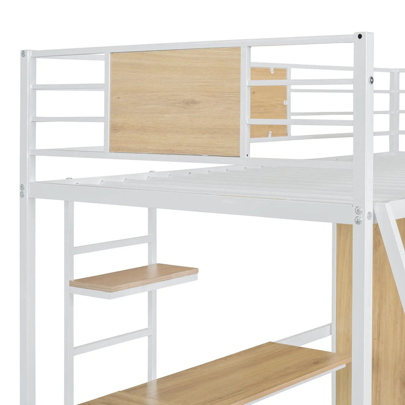 Loft Bed With L Shape Desk And Wardrobe by HouseOfZazla
