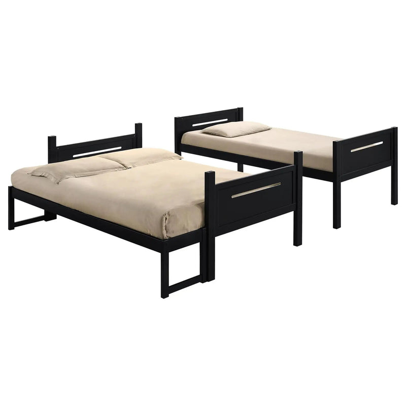 Bunk Bed With Built In Ladder, Safety Guardrails And Angled Access Step by HouseOfZazla